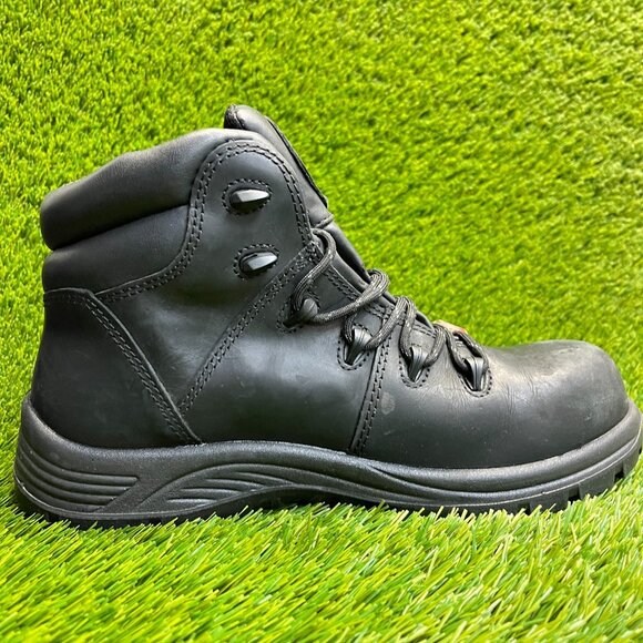 Avenger Framer Mens Size 9 Black Leather Composite Safety Toe Work Boots Shoes main image 5